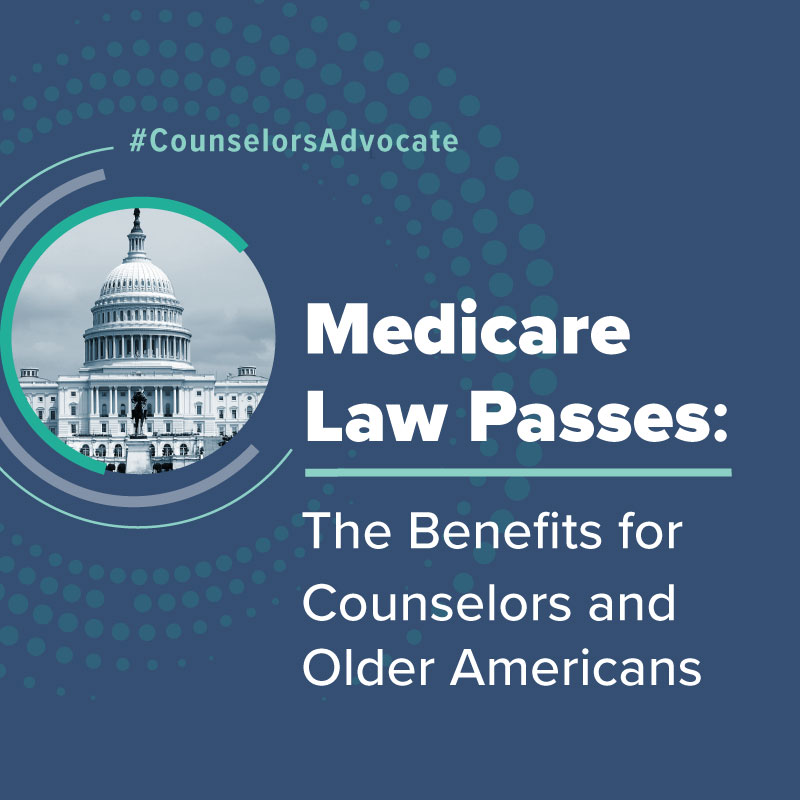 Medicare law passes benefits for counselors and older americans