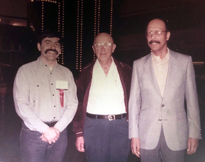 (Left to right) Dr. Charles Topper; Dr. Carl Rogers; and Dr. Clemmont E. Vontress at AACD convention, Houston, Texas, March 1984. 